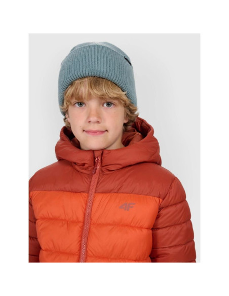 Kurtka puchowa z wypełnieniem syntetycznym chłopięca 4f 4fjraw25tdjam0770-81s