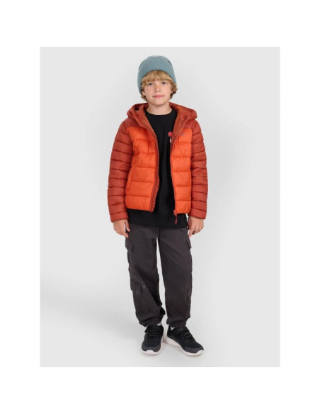 Kurtka puchowa z wypełnieniem syntetycznym chłopięca 4f 4fjraw25tdjam0770-81s