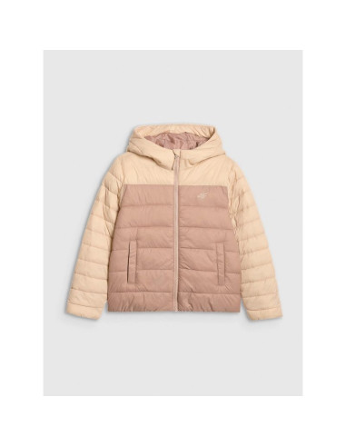 Kurtka puchowa z wypełnieniem syntetycznym dziewczęca 4f 4fjraw25tdjaf0771-83s