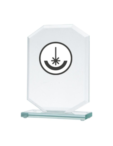 Trofeum szklane grawerowane