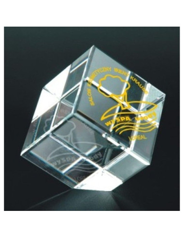 Trofeum szklane grawerowane z etui + wypełnienie farbą