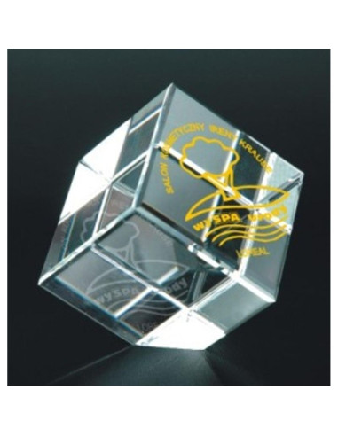 Trofeum szklane grawerowane z etui + wypełnienie farbą