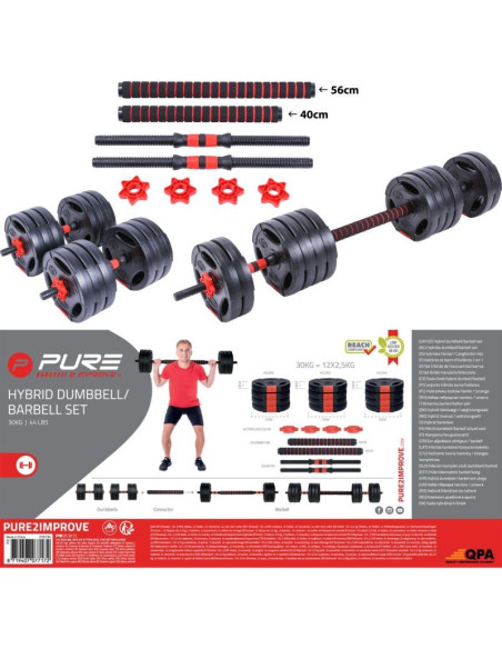 Hantla sztanga składana kompozytowa 30kg pure 2 improve