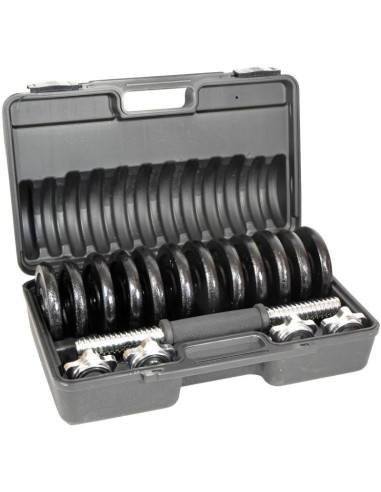 Hantla żeliwna 15 kg ( 2x7.5 kg ) walizka enero fit