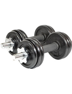 Hantla żeliwna 15 kg ( 2x7.5 kg ) walizka enero fit 2