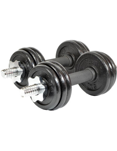 Hantla żeliwna 15 kg ( 2x7.5 kg ) walizka enero fit