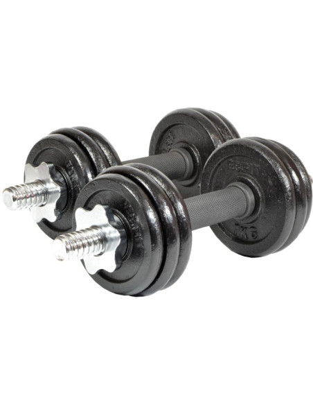 Hantla żeliwna 15 kg ( 2x7.5 kg ) walizka enero fit