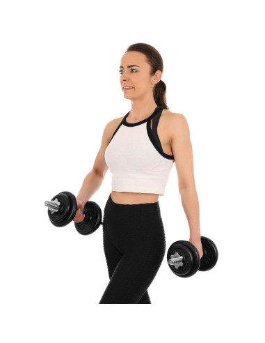 Hantla żeliwna 15 kg ( 2x7.5 kg ) walizka enero fit