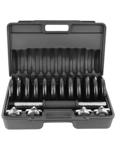 Hantla żeliwna 15 kg ( 2x7.5 kg ) walizka enero fit