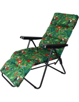 Fotel ogrodowy z podnóżkiem 57x83x106cm flower