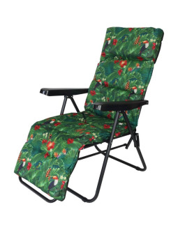 Fotel ogrodowy z podnóżkiem 57x83x106cm flower 2