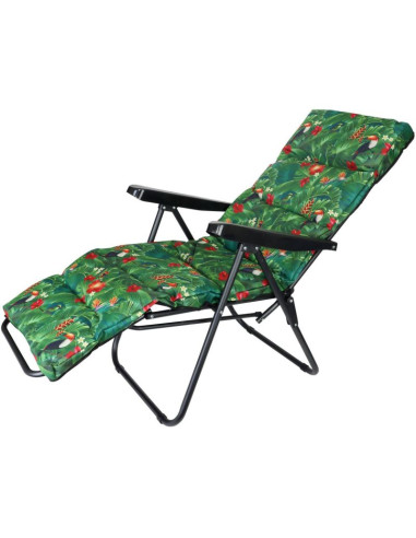 Fotel ogrodowy z podnóżkiem 57x83x106cm flower