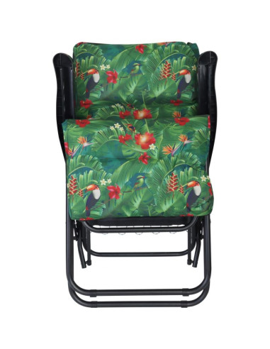 Fotel ogrodowy z podnóżkiem 57x83x106cm flower
