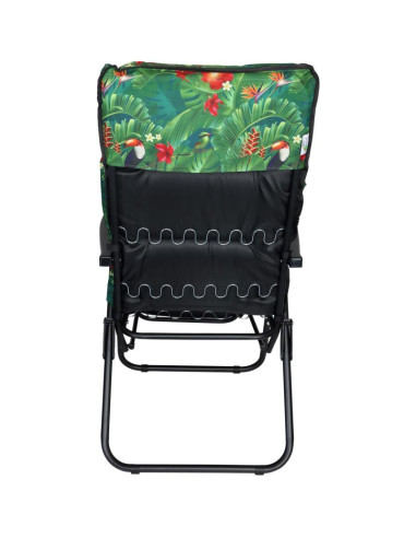 Fotel ogrodowy z podnóżkiem 57x83x106cm flower