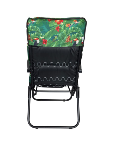 Fotel ogrodowy z podnóżkiem 57x83x106cm flower