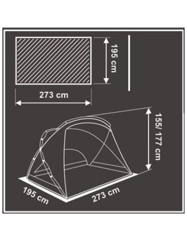 Namiot osłona plażowo ogrodowa xxl 273x195x175/155cm