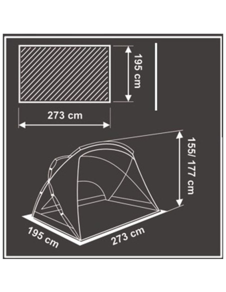 Namiot osłona plażowo ogrodowa xxl 273x195x175/155cm