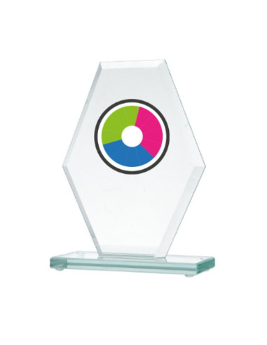 Trofeum szklane z nadrukiem kolorowym luxorjet