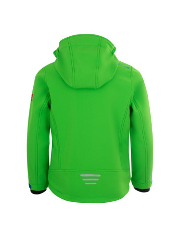 Kurtka softshellowa dziecięca trollkids kids trollfjord jacket bright green/med blue wiatroodporna zielona (161-304)