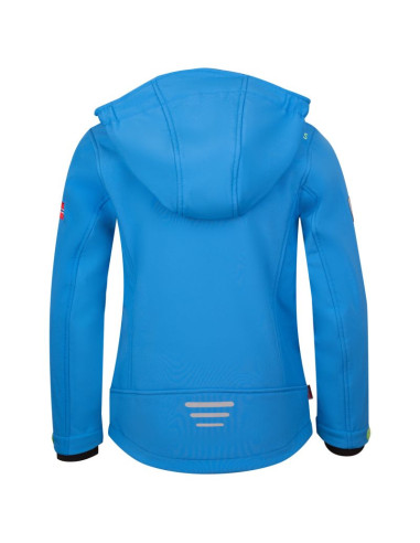Kurtka narciarska dziecięca trollkids kids trollfjord jacket medium blue/green wodoodporna niebieska (161-106)