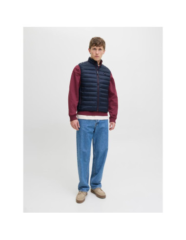 Jack&jones męska kamizelka bezrękawnik jjebradley light bodywarmer collar noo 12280973 sky captain