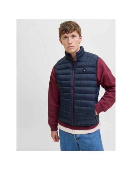 Jack&jones męska kamizelka bezrękawnik jjebradley light bodywarmer collar noo 12280973 sky captain