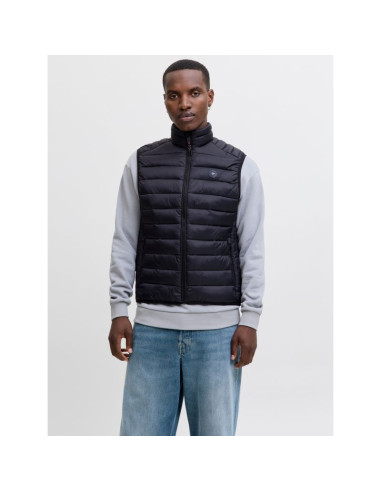 Jack&jones męska kamizelka bezrękawnik jjebradley light bodywarmer collar noo 12280973 black