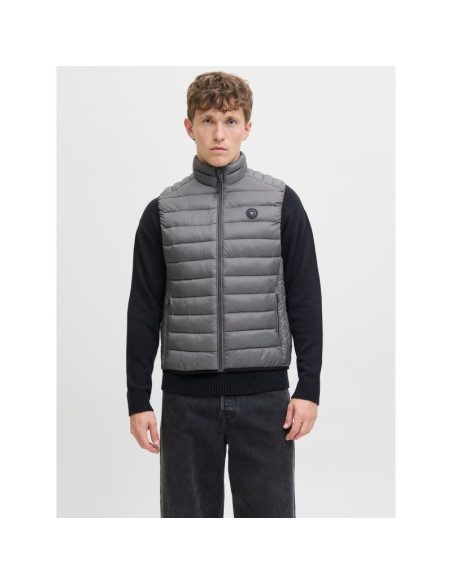 Jack&jones męska kamizelka bezrękawnik jjebradley light bodywarmer collar noo 12280973 castlerock