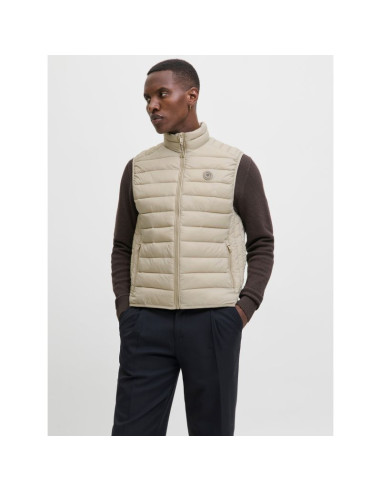 Jack&jones męska kamizelka bezrękawnik jjebradley light bodywarmer collar noo 12280973 crockery