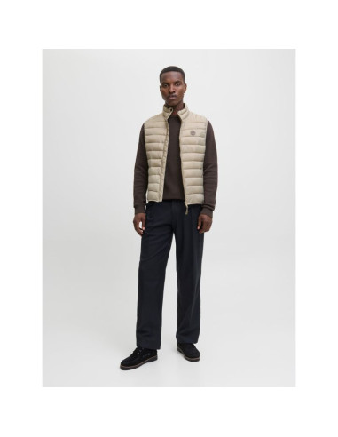 Jack&jones męska kamizelka bezrękawnik jjebradley light bodywarmer collar noo 12280973 crockery