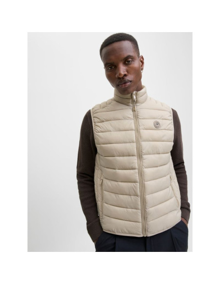 Jack&jones męska kamizelka bezrękawnik jjebradley light bodywarmer collar noo 12280973 crockery