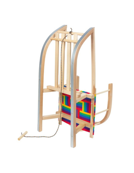 Greenblue sanki drewniane, oparcie, materiałowe siedzisko, do 100 kg gb154