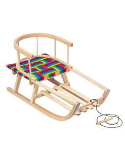 Greenblue sanki drewniane, oparcie, materiałowe siedzisko, do 100 kg gb154 2