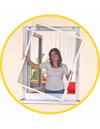 Moskitiera okno alu 130x150 biała