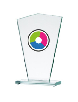 Trofeum szklane z nadrukiem kolorowym luxorjet