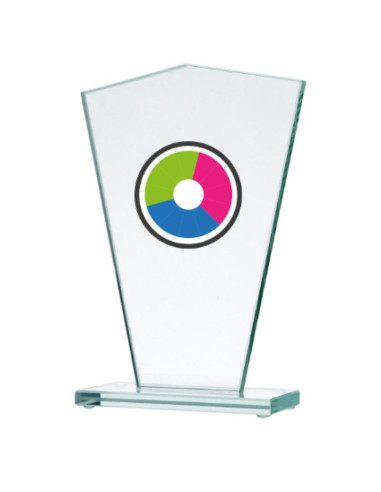 Trofeum szklane z nadrukiem kolorowym luxorjet