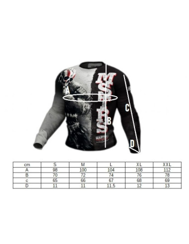 Koszulka treningowa długi rękaw mfc dark side "warrior"