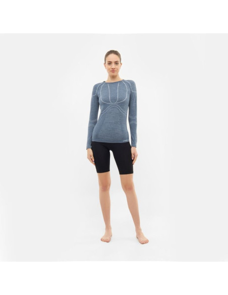 Bielizna damska viking lana pro longsleeve merino roz. s szara