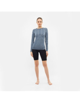 Bielizna damska viking lana pro longsleeve merino roz. m szara