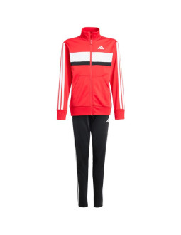 Dres dla dzieci adidas seasonal essentials tiberio 3-stripes tricot czerwono-czarny ji6214 2
