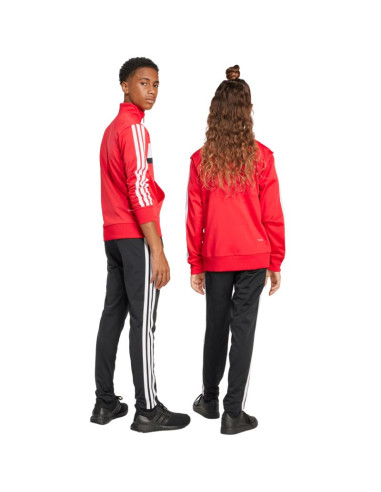 Dres dla dzieci adidas seasonal essentials tiberio 3-stripes tricot czerwono-czarny ji6214