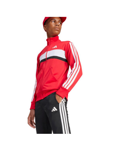 Dres dla dzieci adidas seasonal essentials tiberio 3-stripes tricot czerwono-czarny ji6214