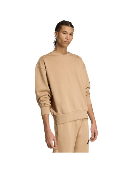 Bluza męska adidas essentials loose fit 3 bar logo beżowa jx5668