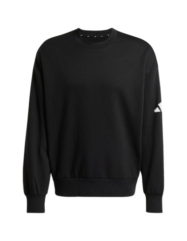 Bluza męska adidas essentials loose fit 3 bar logo czarna jf3542