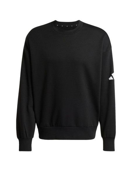 Bluza męska adidas essentials loose fit 3 bar logo czarna jf3542