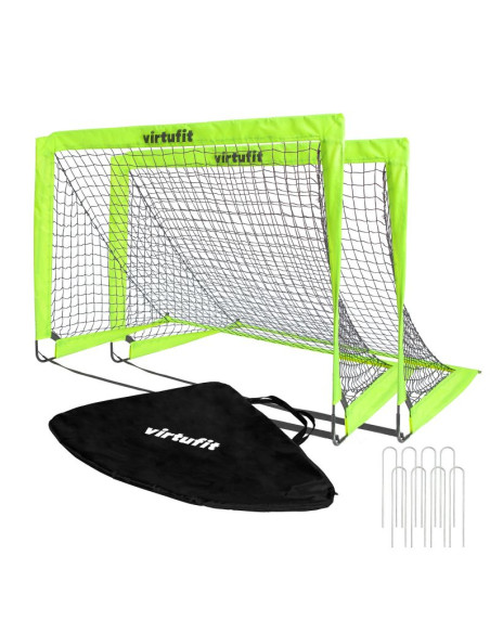 Virtufit zestaw składanych bramek do piłki nożnej - bramki do piłki nożnej - 120 x 90 cm