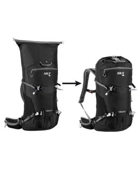 Nc1938 plecak turystyczny czarny kjolen 40l nils camp