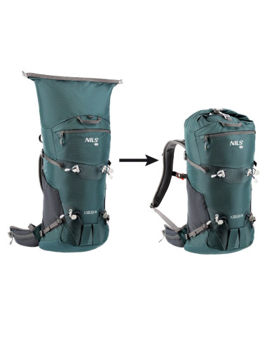 Nc1938 plecak turystyczny zielony kjolen 40l nils camp
