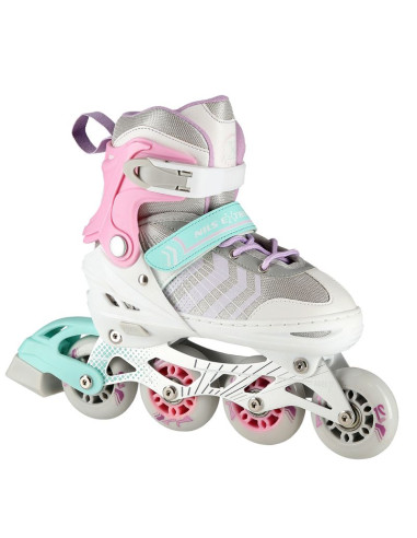 Nh18192 4w1 różowy rozm.s(29-33) łyżworolki z wym. pł. hokejową nils extreme