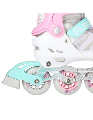 Nh18192 4w1 różowy rozm.s(29-33) łyżworolki z wym. pł. hokejową nils extreme